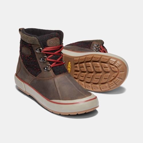 Keen Elsa II Vattentäta Wool Ankelboots Dam Bruna Svarta | JUCAS6753