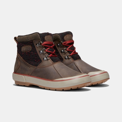 Keen Elsa II Vattentäta Wool Ankelboots Dam Bruna Svarta | JUCAS6753