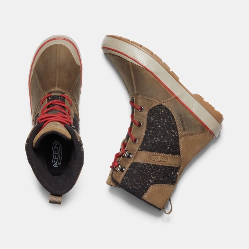 Keen Elsa II Vattentäta Wool Vinterkängor Dam Bruna Svarta | DSPMK8346