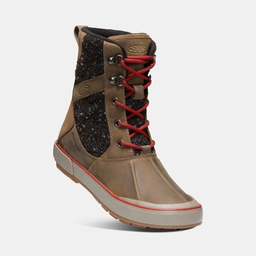 Keen Elsa II Vattentäta Wool Vinterkängor Dam Bruna Svarta | DSPMK8346