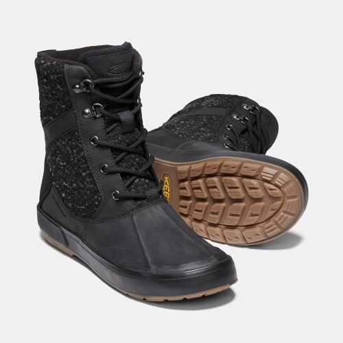 Keen Elsa II Vattentäta Wool Vinterkängor Dam Svarta | JHNAW4190