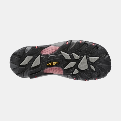 Keen Flint Low Steel Tå Arbetsskor Dam Svarta Rosa | TKERU4058