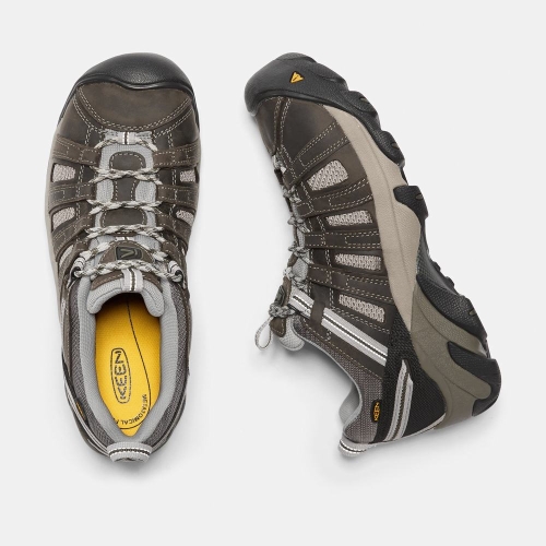 Keen Flint Low Steel Tå Arbetsskor Herr Olivgröna | VNZGB4256