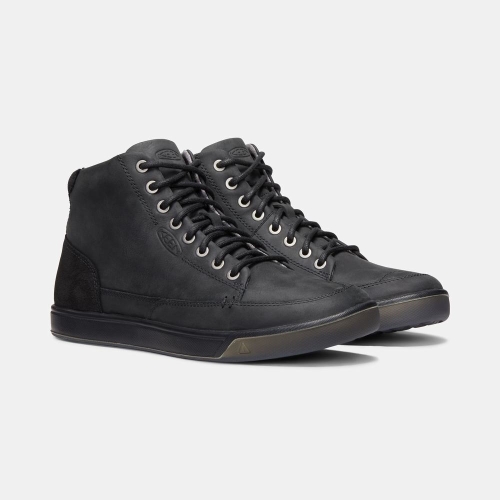 Keen Glenhaven Mid Casual Skor Herr Svarta | FISAK7195