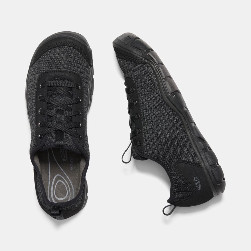 Keen Hush Knit Casual Skor Dam Svarta | SGIBU7314