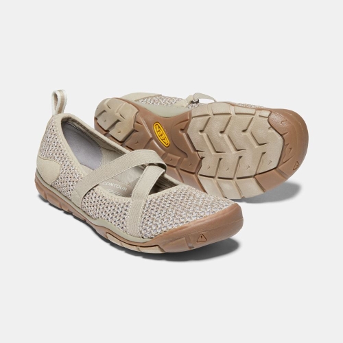 Keen Hush Knit Mary Jane Skor Dam Beige | XOKAC2318