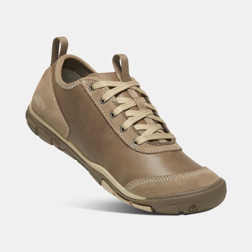 Keen Hush Läder Cnx Casual Skor Dam Khaki | EFVDY1963