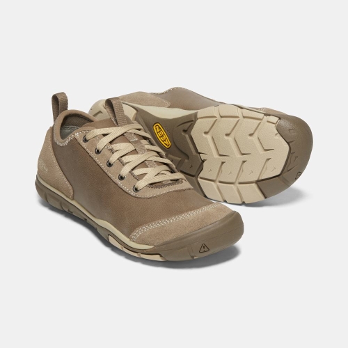 Keen Hush Läder Cnx Casual Skor Dam Khaki | EFVDY1963