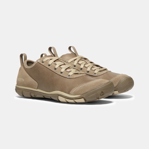 Keen Hush Läder Cnx Casual Skor Dam Khaki | EFVDY1963