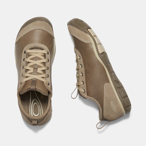 Keen Hush Läder Cnx Casual Skor Dam Khaki | EFVDY1963