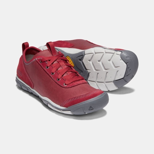 Keen Hush Läder Cnx Casual Skor Dam Röda | MFZLT6302