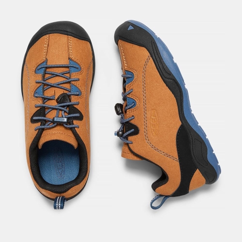 Keen Jasper Casual Skor Barn Bruna Blå | IZBXT4683