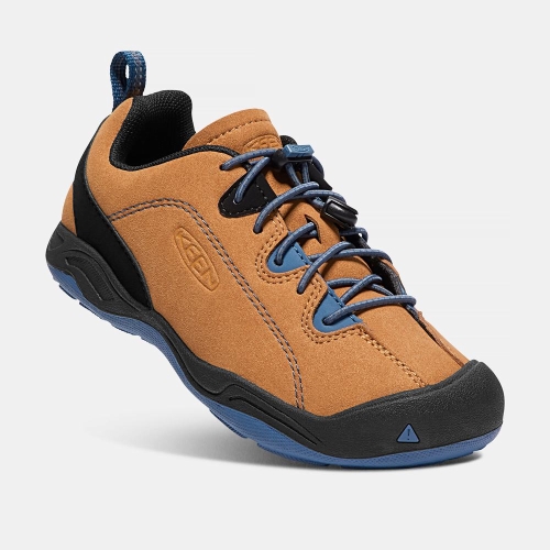 Keen Jasper Casual Skor Barn Bruna Blå | IZBXT4683