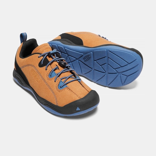 Keen Jasper Casual Skor Barn Bruna Blå | IZBXT4683