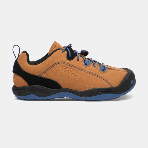 Keen Jasper Casual Skor Barn Bruna Blå | IZBXT4683