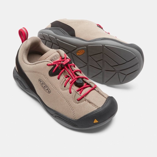 Keen Jasper Casual Skor Barn Khaki Röda | MGIQV3205