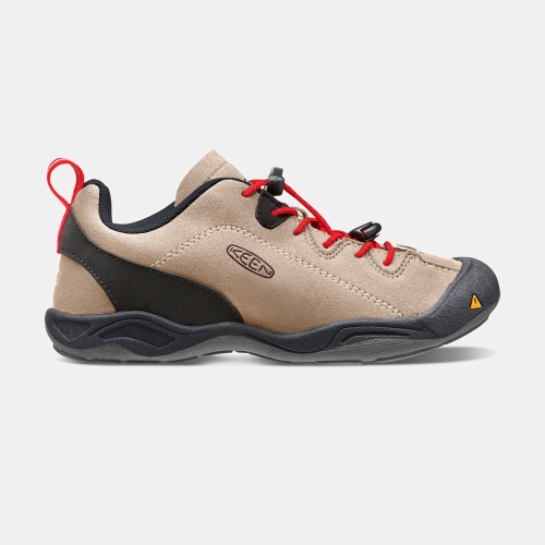 Keen Jasper Casual Skor Barn Khaki Röda | MGIQV3205
