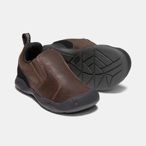 Keen Jasper Slip On Skor Barn Mörkbruna | SLAWM8017