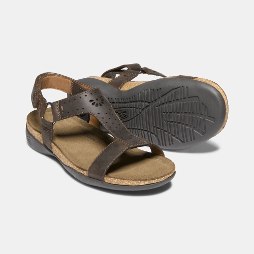 Keen Kaci Ana T-strap Sandaler Dam Choklad | NHXSQ0564