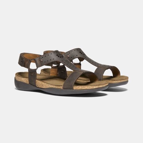 Keen Kaci Ana T-strap Sandaler Dam Choklad | NHXSQ0564