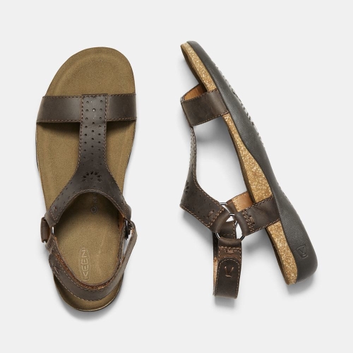 Keen Kaci Ana T-strap Sandaler Dam Choklad | NHXSQ0564