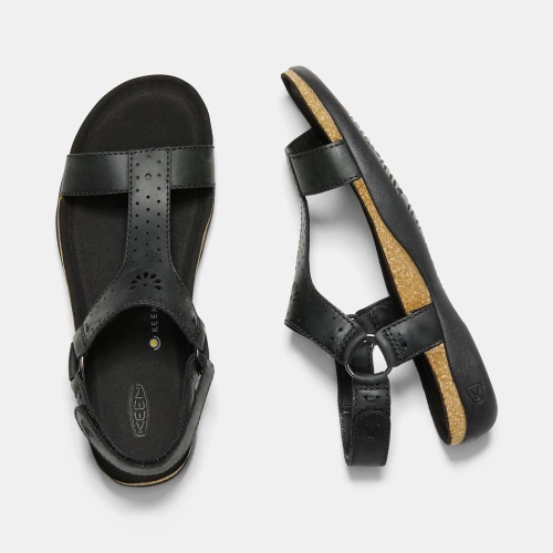 Keen Kaci Ana T-strap Sandaler Dam Svarta | FXLOW9164