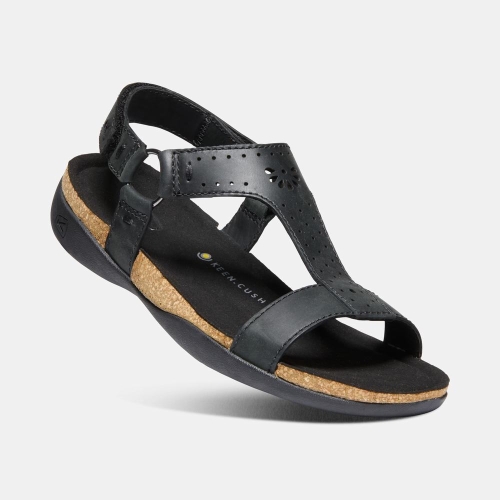 Keen Kaci Ana T-strap Sandaler Dam Svarta | FXLOW9164