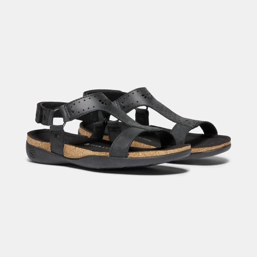 Keen Kaci Ana T-strap Sandaler Dam Svarta | FXLOW9164