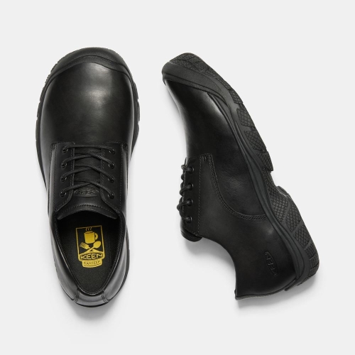 Keen Kanteen Oxford Soft Tå Arbetsskor Herr Svarta | OYILH8402