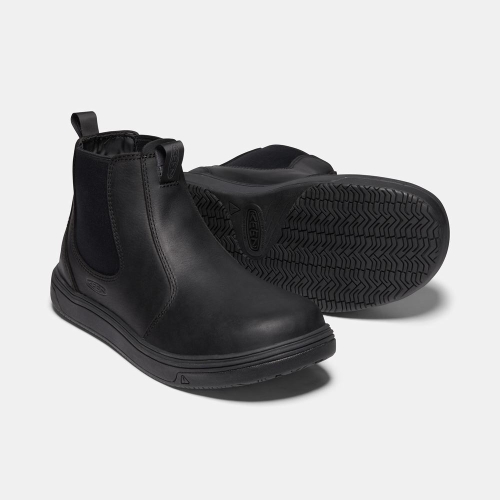 Keen Kanteen Romeo Soft Tå Arbetsskor Herr Svarta | YBUWI6908