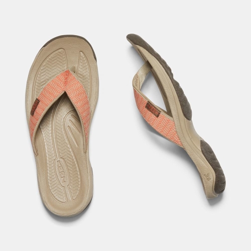 Keen Kona Flip II Flip-Flops Dam Orange Khaki | LOFMC6347