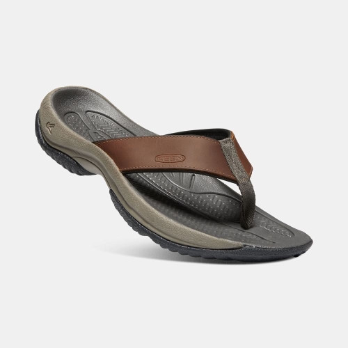 Keen Kona Flip Premium Flip-Flops Herr Bruna Grå | WROTL0387