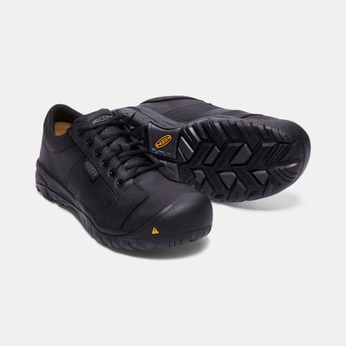 Keen La Conner Esd Aluminum Tå Arbetsskor Herr Svarta | PACZY2491