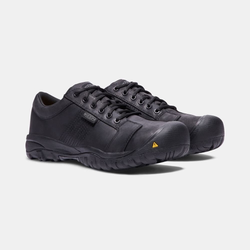 Keen La Conner Esd Aluminum Tå Arbetsskor Herr Svarta | PACZY2491