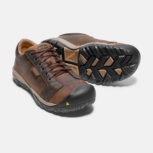 Keen La Conner Esd Aluminum Tå Arbetsskor Herr Bruna | QRVPZ9346