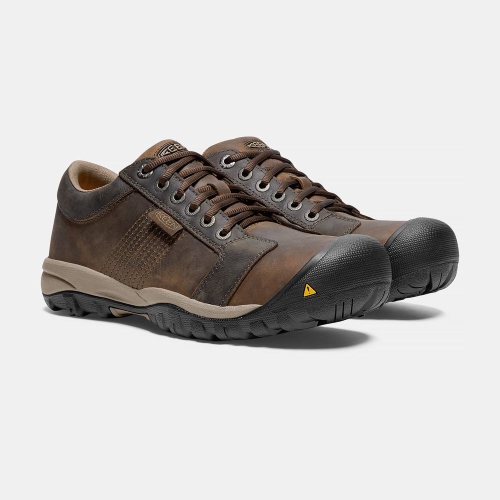 Keen La Conner Esd Aluminum Tå Arbetsskor Herr Bruna | QRVPZ9346