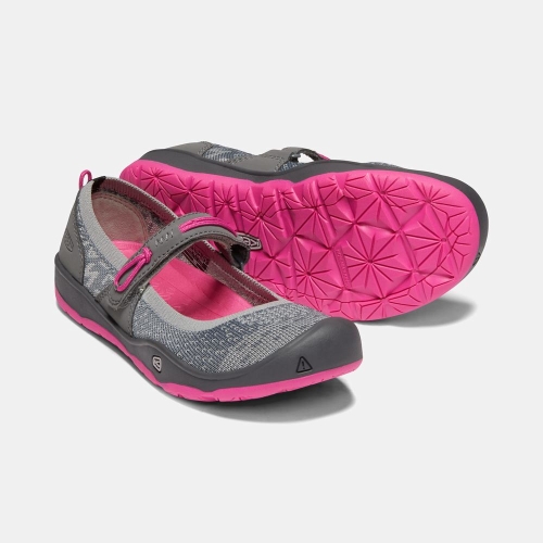 Keen Moxie Mary Jane Skor Barn Grå Fuchsia | SVTYD5637