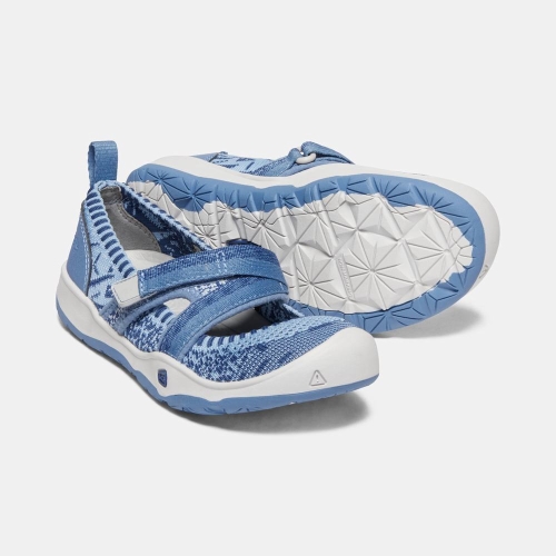 Keen Moxie Sport Mj Mary Jane Skor Barn Blå Vita | FJRXH6308