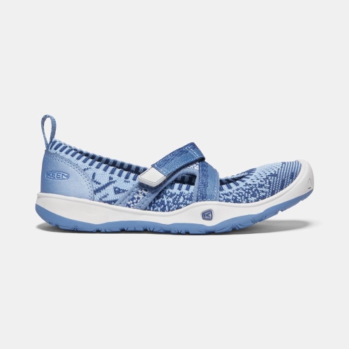 Keen Moxie Sport Mj Mary Jane Skor Barn Blå Vita | FJRXH6308