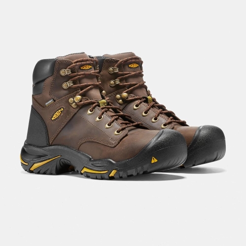 Keen Mt Vernon 6 Steel Tå Arbetskängor Herr Bruna | MLOAW4013
