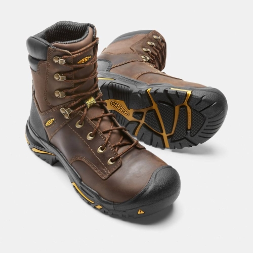 Keen Mt Vernon 8 Steel Tå Arbetskängor Herr Bruna | NVBXL4768