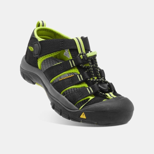 Keen Newport H2 Sandaler Barn Svarta Ljusgröna | ANLIX0562