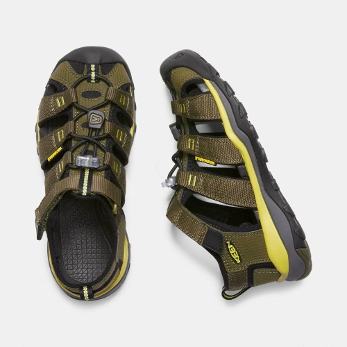 Keen Newport Neo H2 Vandringssandaler Barn Olivgröna Svarta | CHTEN5083