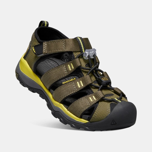 Keen Newport Neo H2 Vandringssandaler Barn Olivgröna Svarta | CHTEN5083