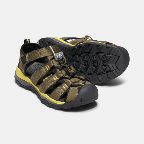 Keen Newport Neo H2 Vandringssandaler Barn Olivgröna Svarta | CHTEN5083