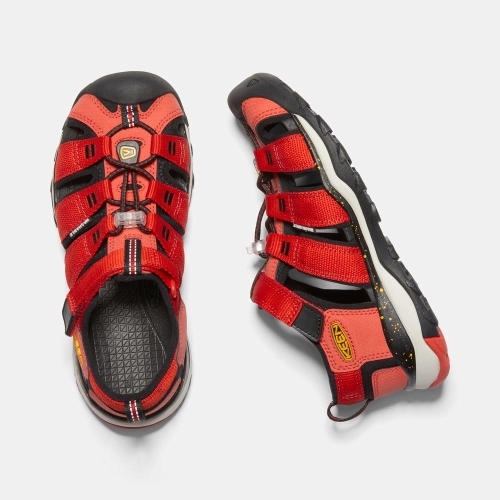 Keen Newport Neo H2 Vandringssandaler Barn Röda Svarta | XKBNV6348