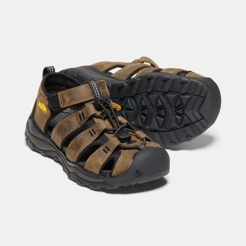 Keen Newport Neo Premium Vandringssandaler Barn Mörkbruna Svarta | XDILK7149