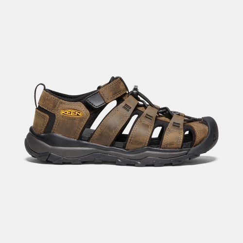 Keen Newport Neo Premium Vandringssandaler Barn Mörkbruna Svarta | XDILK7149