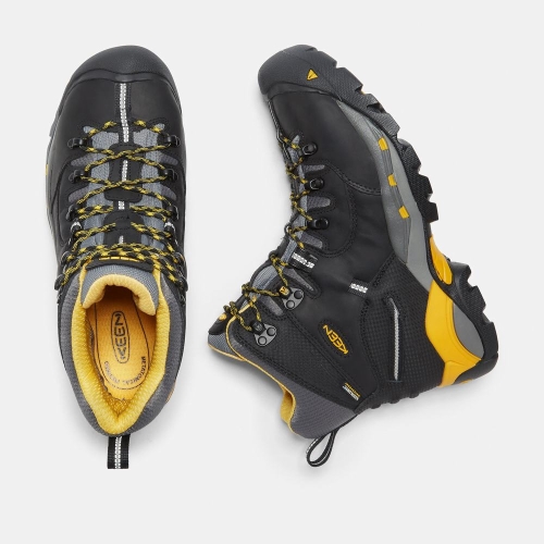 Keen Pittsburgh 6 Steel Tå Arbetskängor Herr Svarta | JRLCD9183