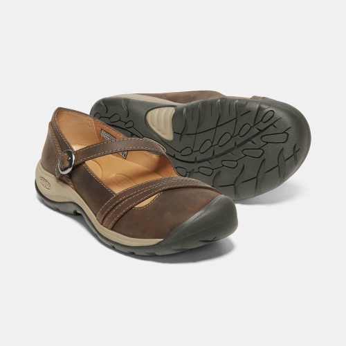 Keen Presidio II Cross Rem Mary Jane Skor Dam Choklad | DAWGL2637